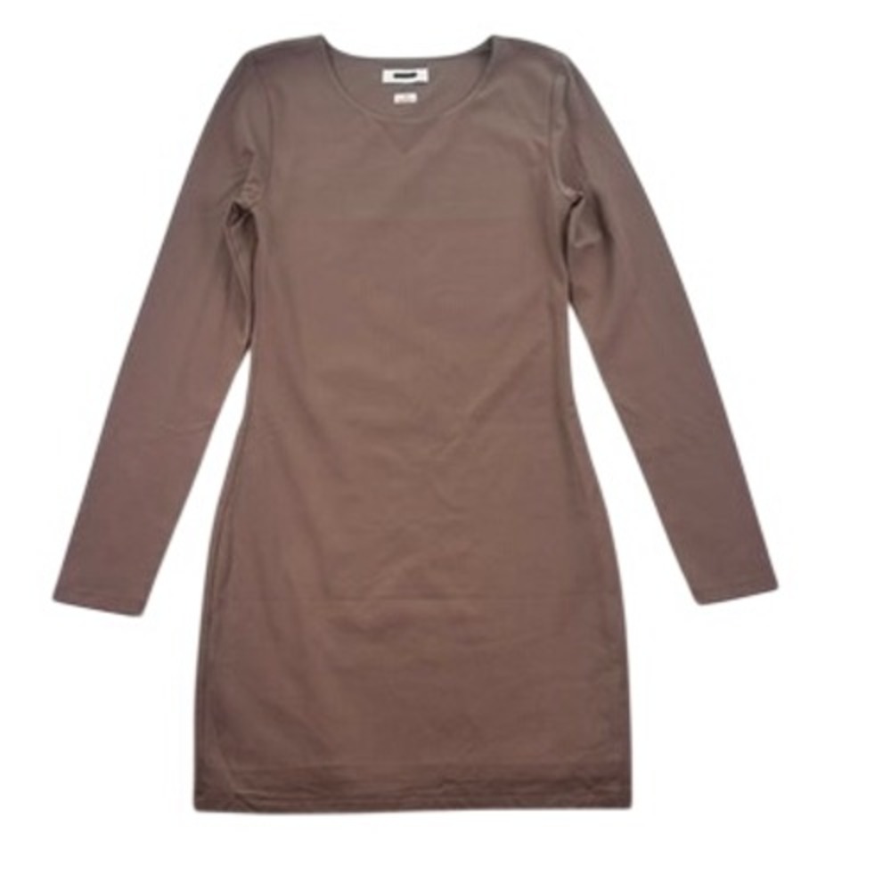 Babaton (Aritzia) Long Sleeve Bodycon Dress Taupe Brown Size M NWOT